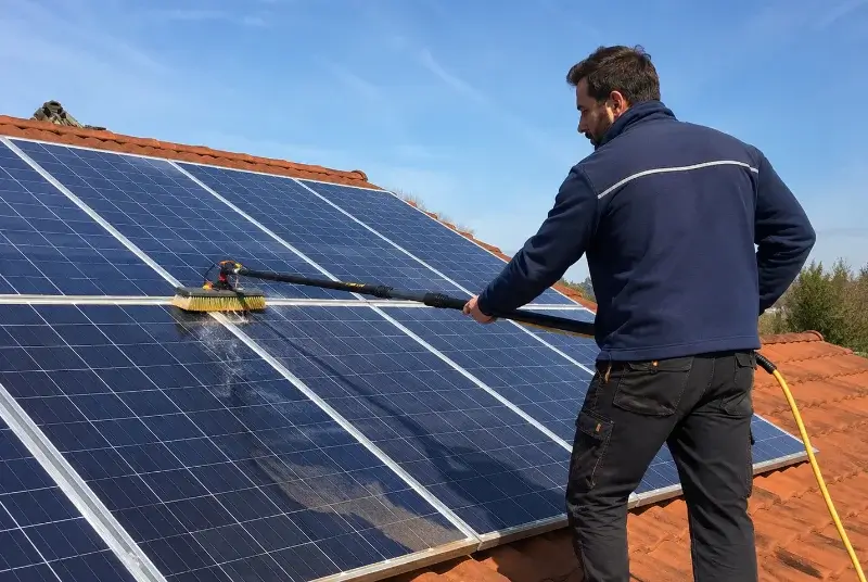 Nettoyage et entretien de panneaux solaires à Manziat